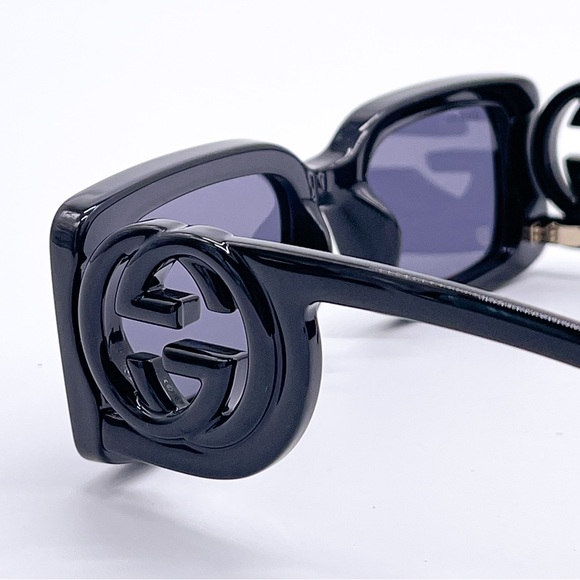 NEW GUCCI GG1325S 001 BLACK SQUARE WOMEN SUNGLASSES GUCCI - Picture 5 of 15